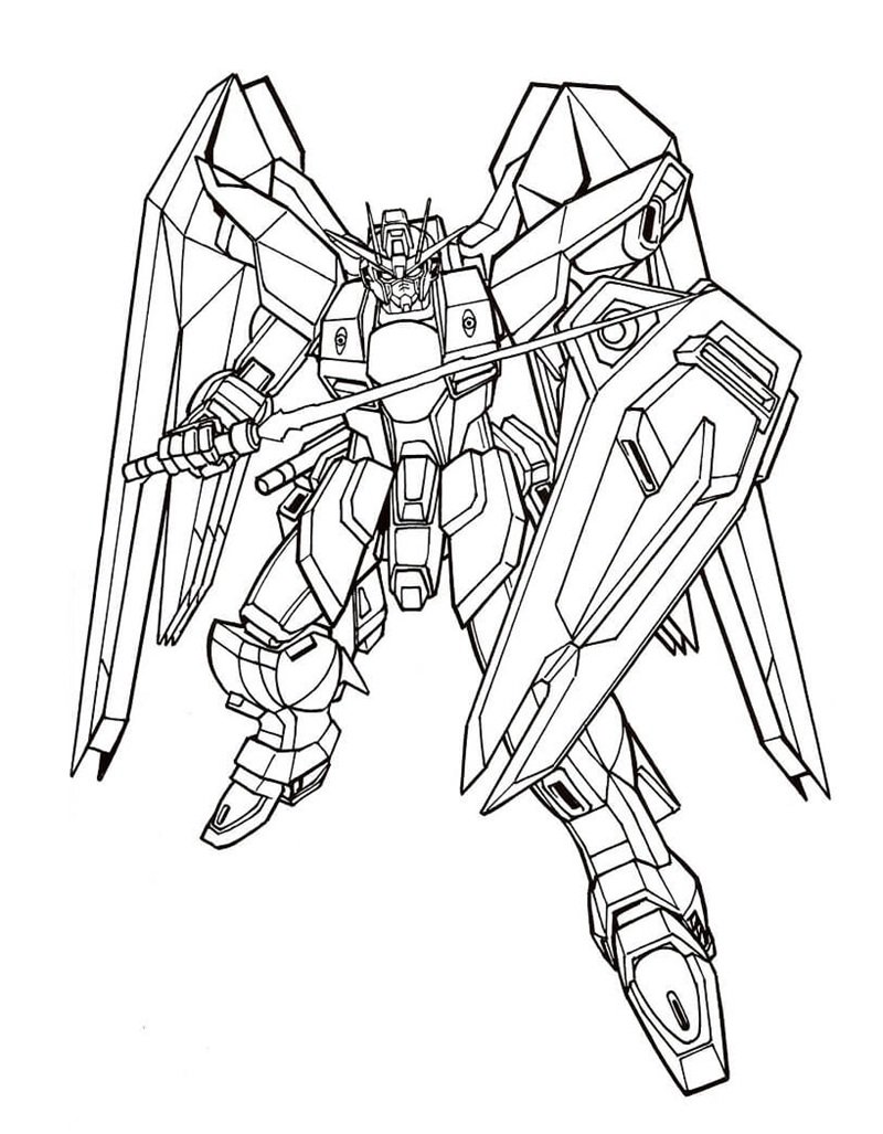 tranh tô màu robot gundam 9