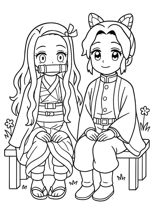 tranh tô màu shinobu 1