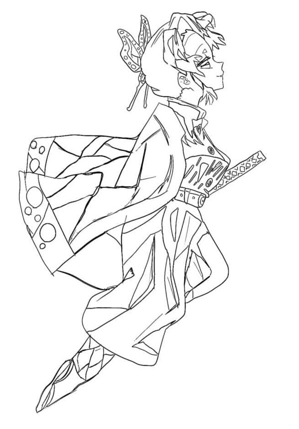 tranh tô màu shinobu 11