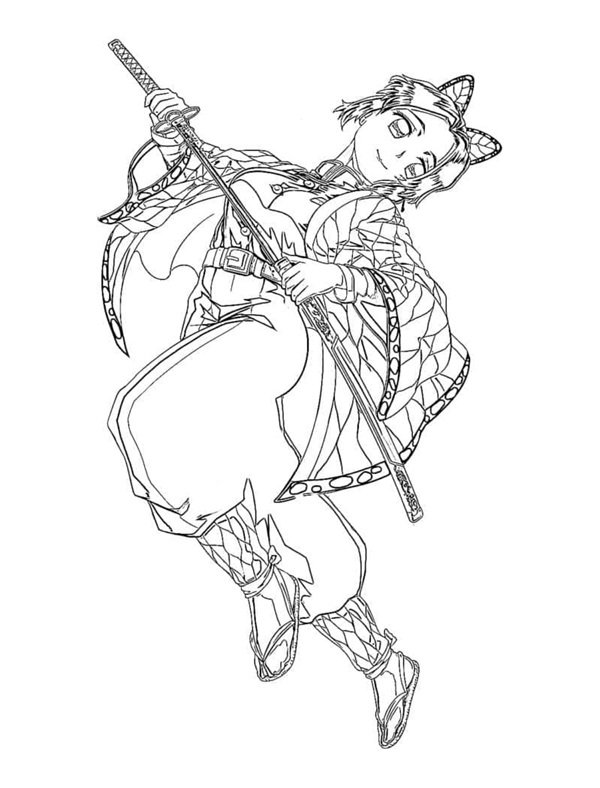 tranh tô màu shinobu 12