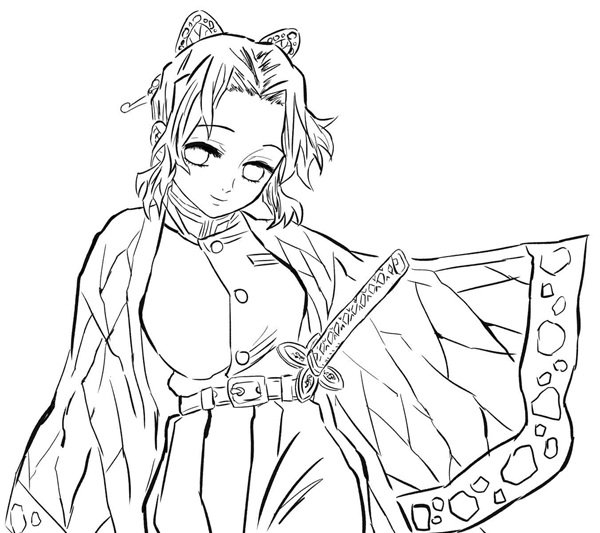 tranh tô màu shinobu 14