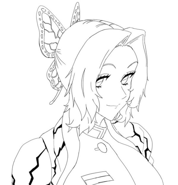 tranh tô màu shinobu 18