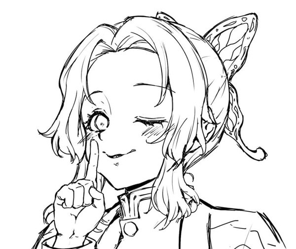 tranh tô màu shinobu 19