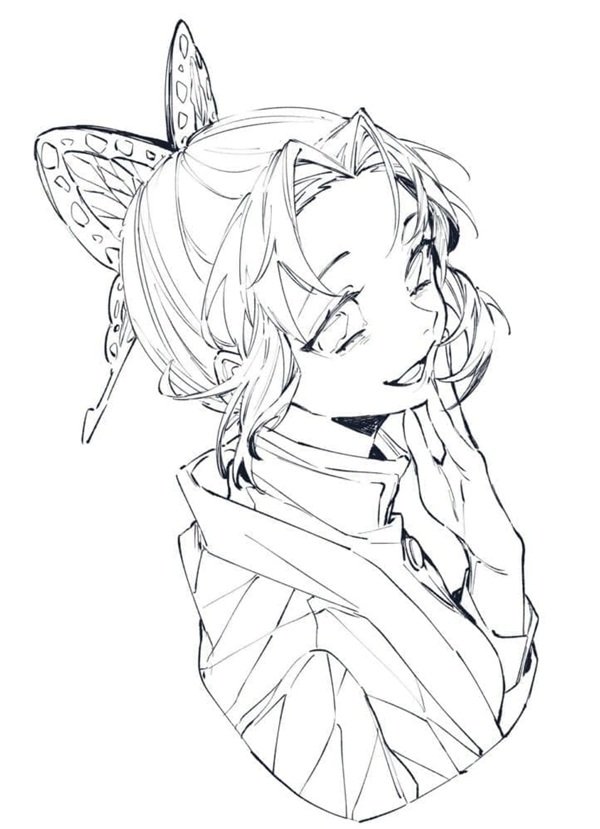 tranh tô màu shinobu 20