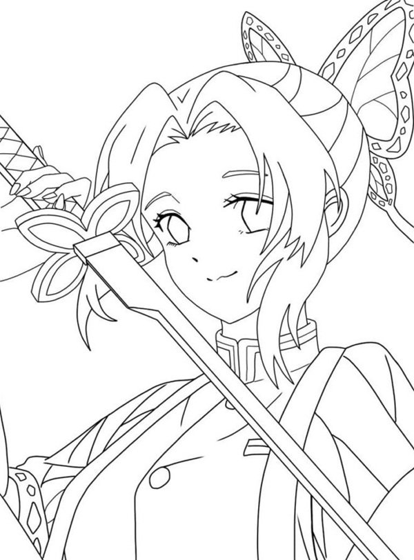 tranh tô màu shinobu 22