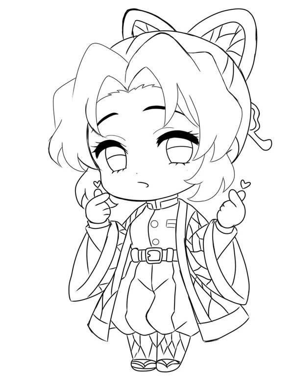 tranh tô màu shinobu 24