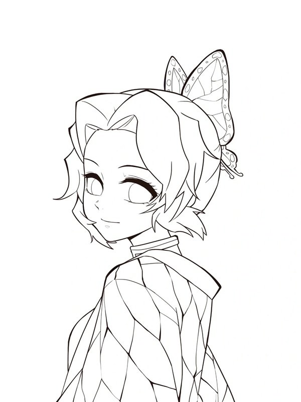 tranh tô màu shinobu 25