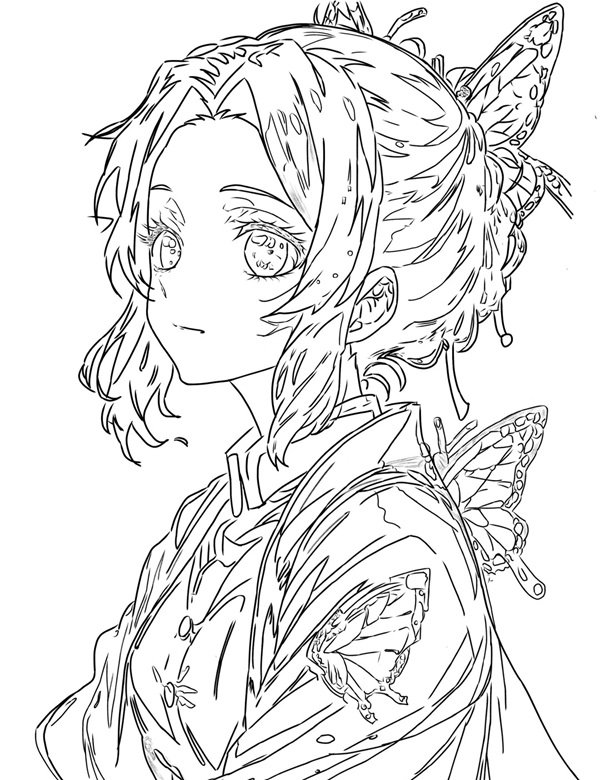 tranh tô màu shinobu 30