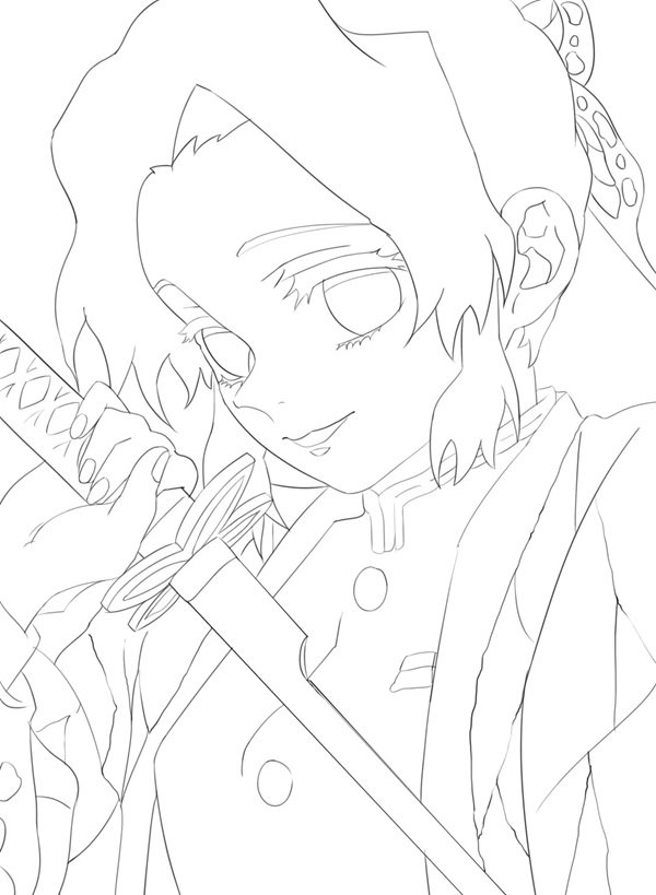 tranh tô màu shinobu 32