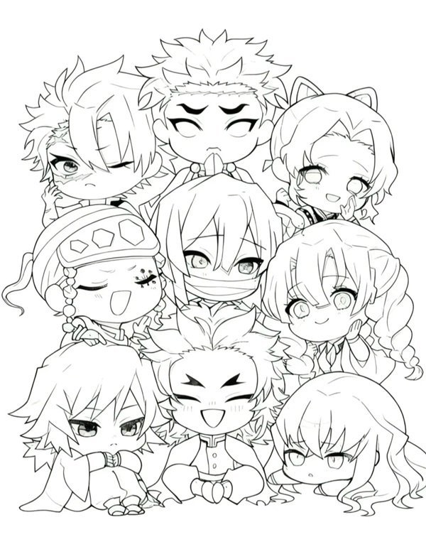 tranh tô màu shinobu 33