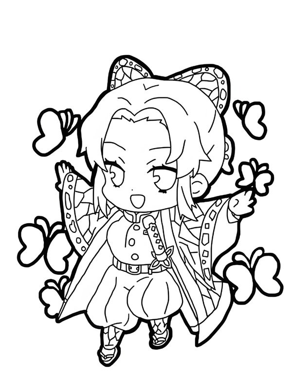 tranh tô màu shinobu 34