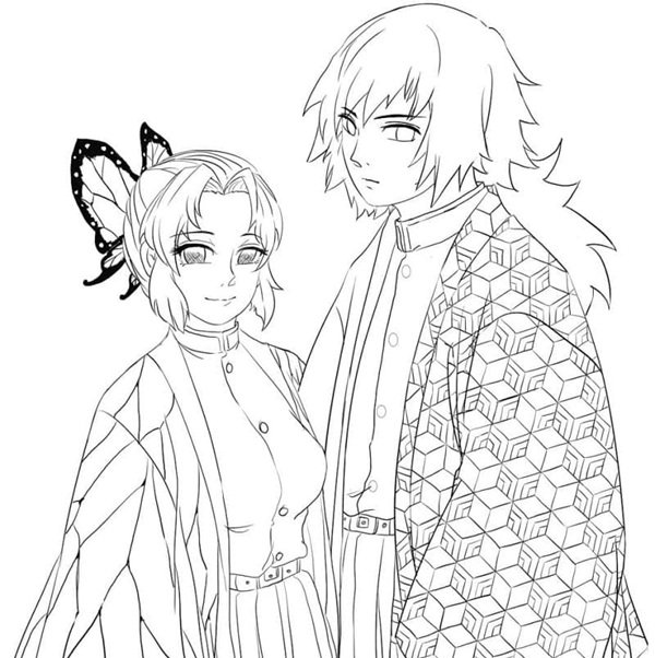 tranh tô màu shinobu 6