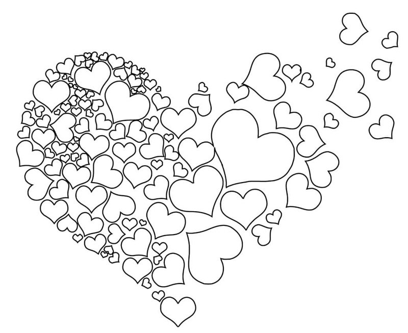 tranh tô màu trái tim 11