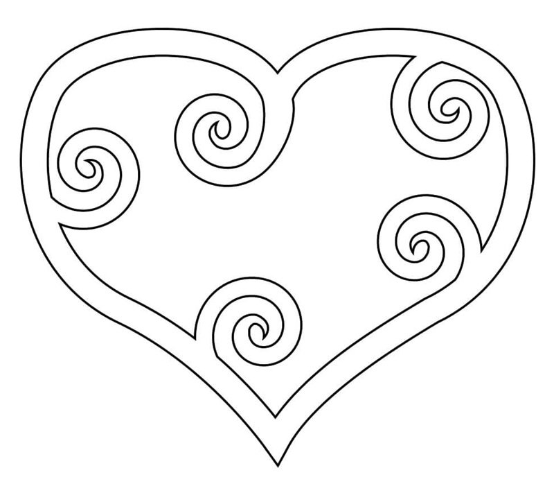 tranh tô màu trái tim 19