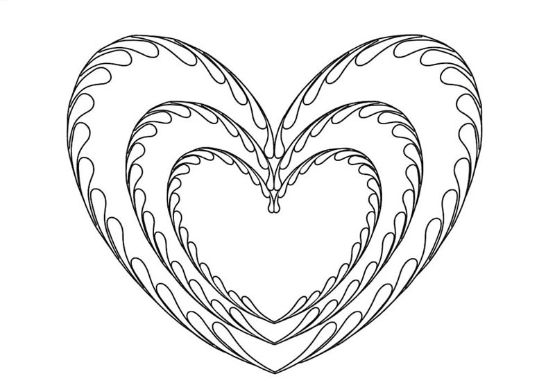 tranh tô màu trái tim 35