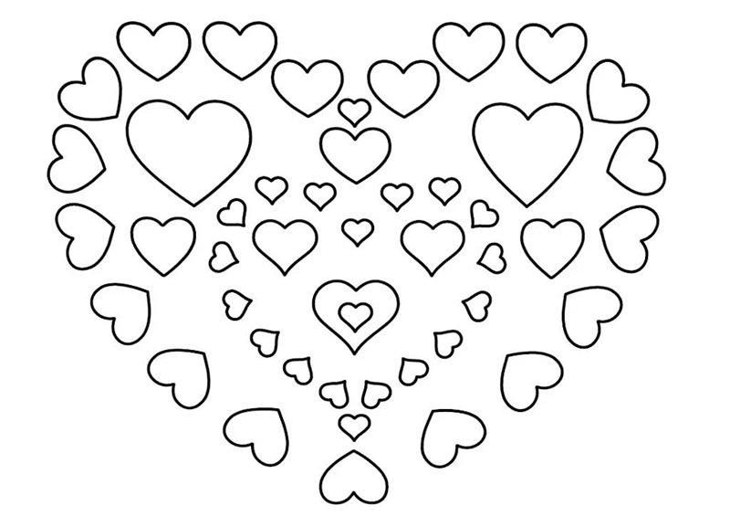 tranh tô màu trái tim 36