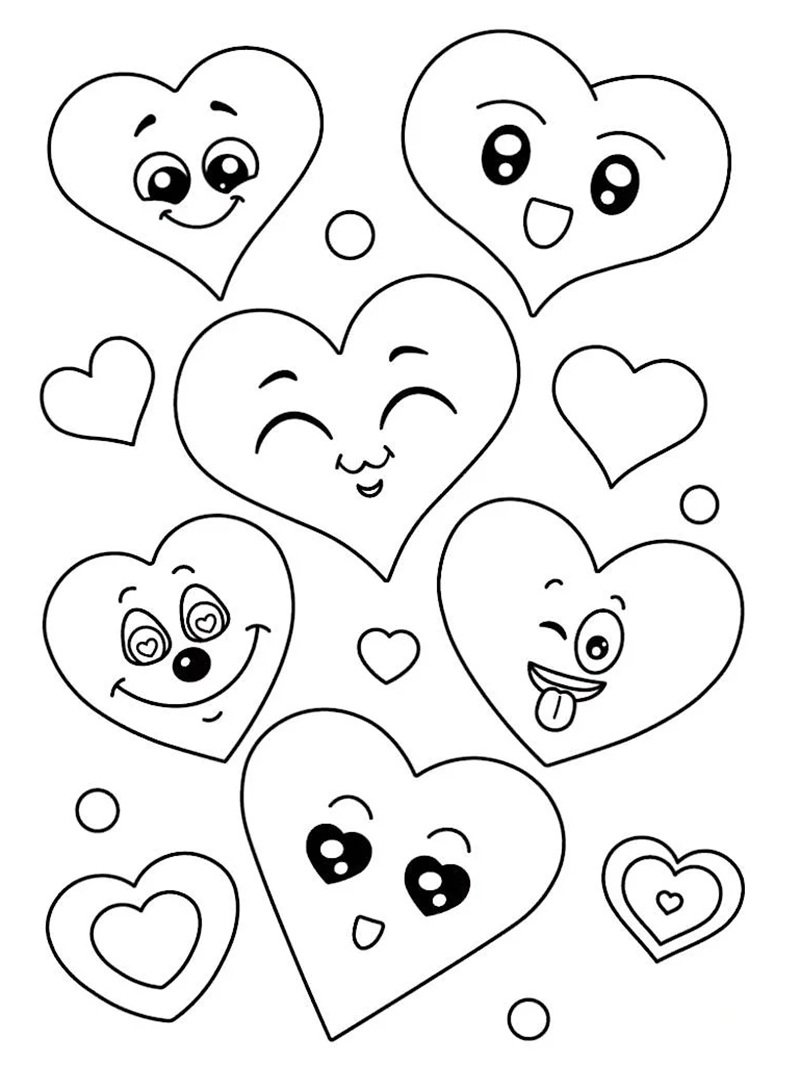 tranh tô màu trái tim 37