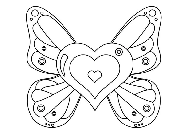 tranh tô màu trái tim 39