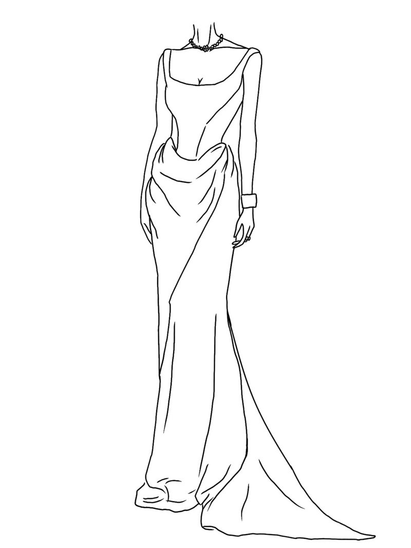 tranh tô màu váy dạ hội 13