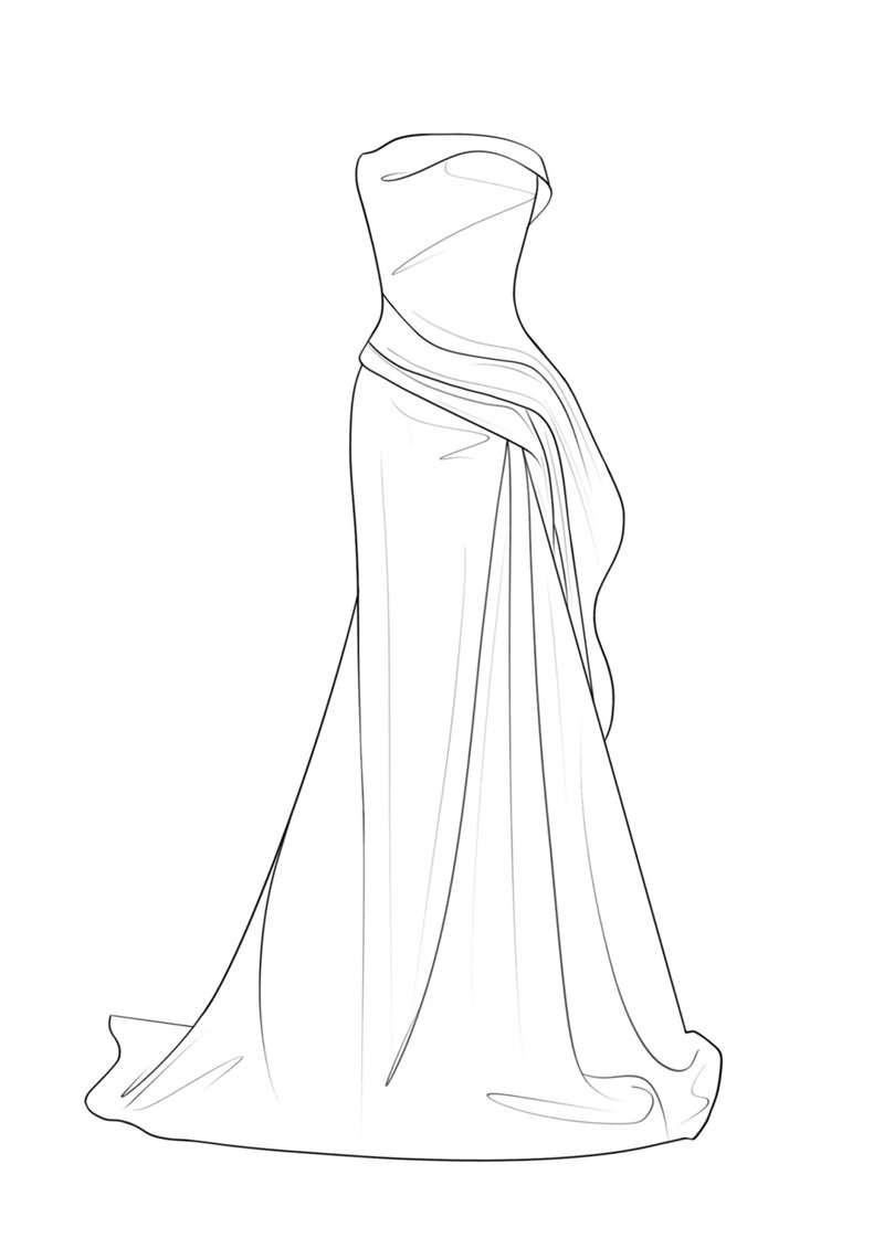 tranh tô màu váy dạ hội 17