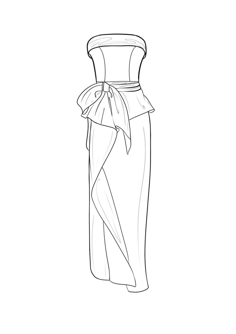 tranh tô màu váy dạ hội 18