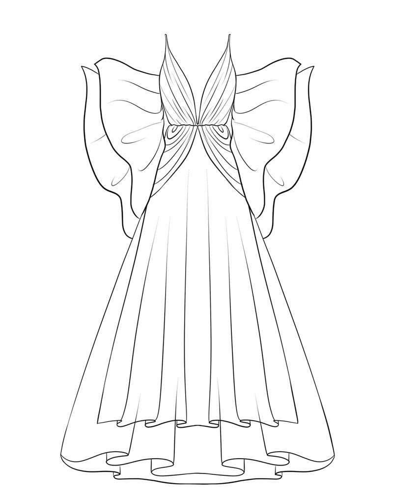 tranh tô màu váy dạ hội 29