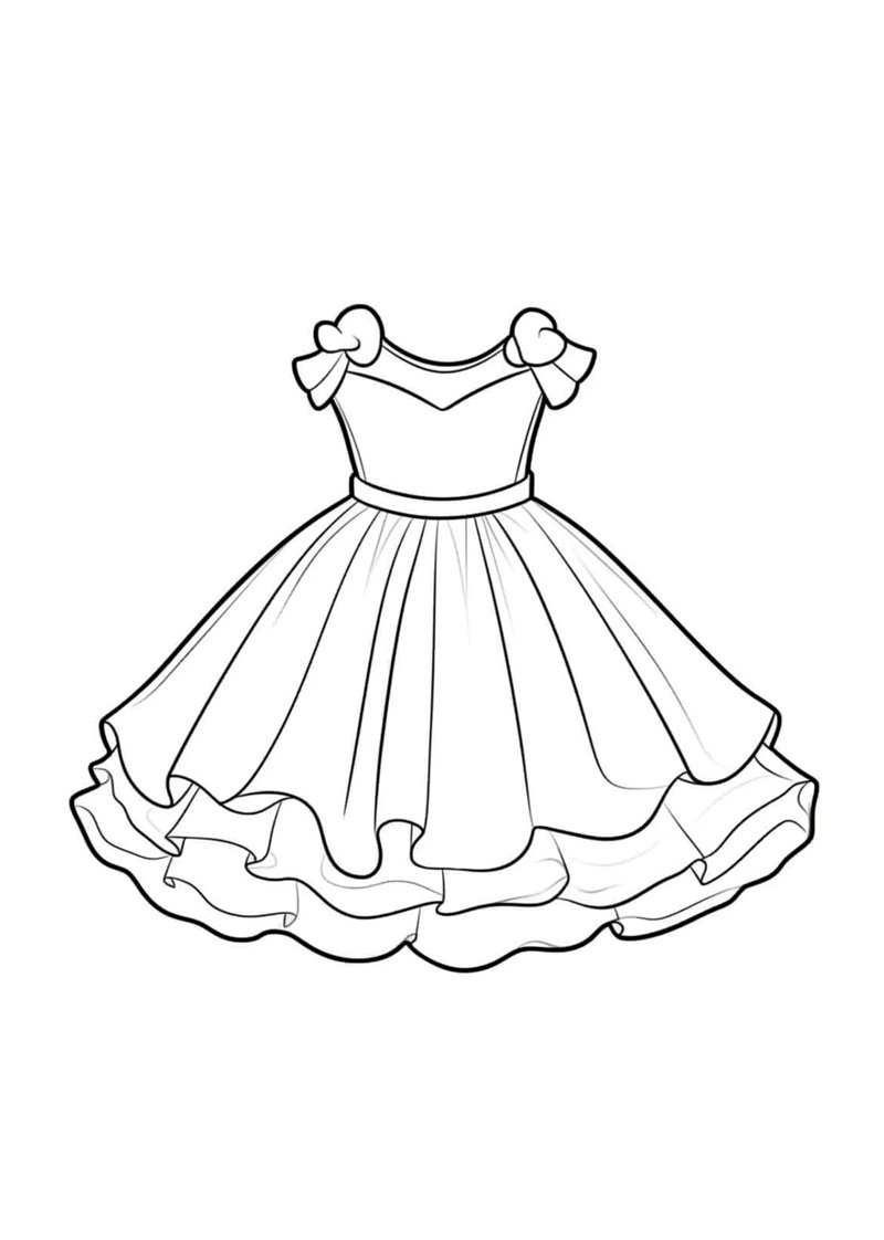 tranh tô màu váy dạ hội 36