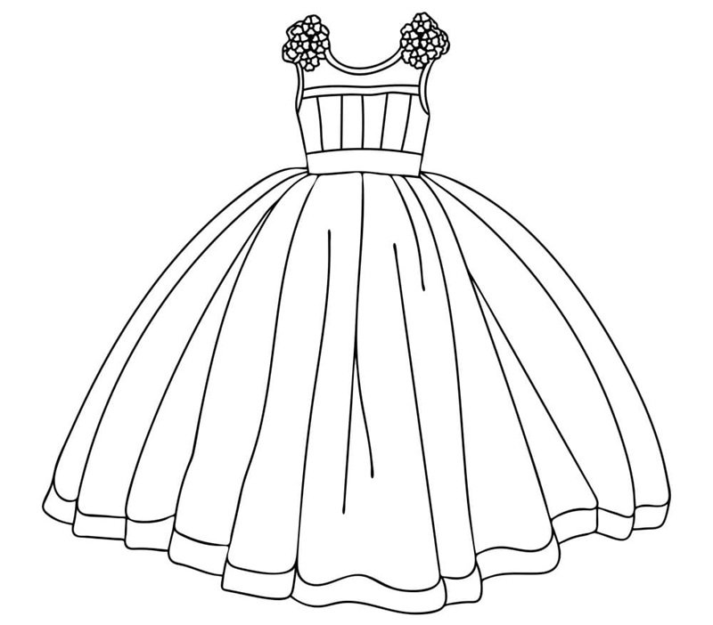 tranh tô màu váy dạ hội 4